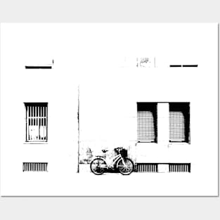 Black and white bicycle Posters and Art